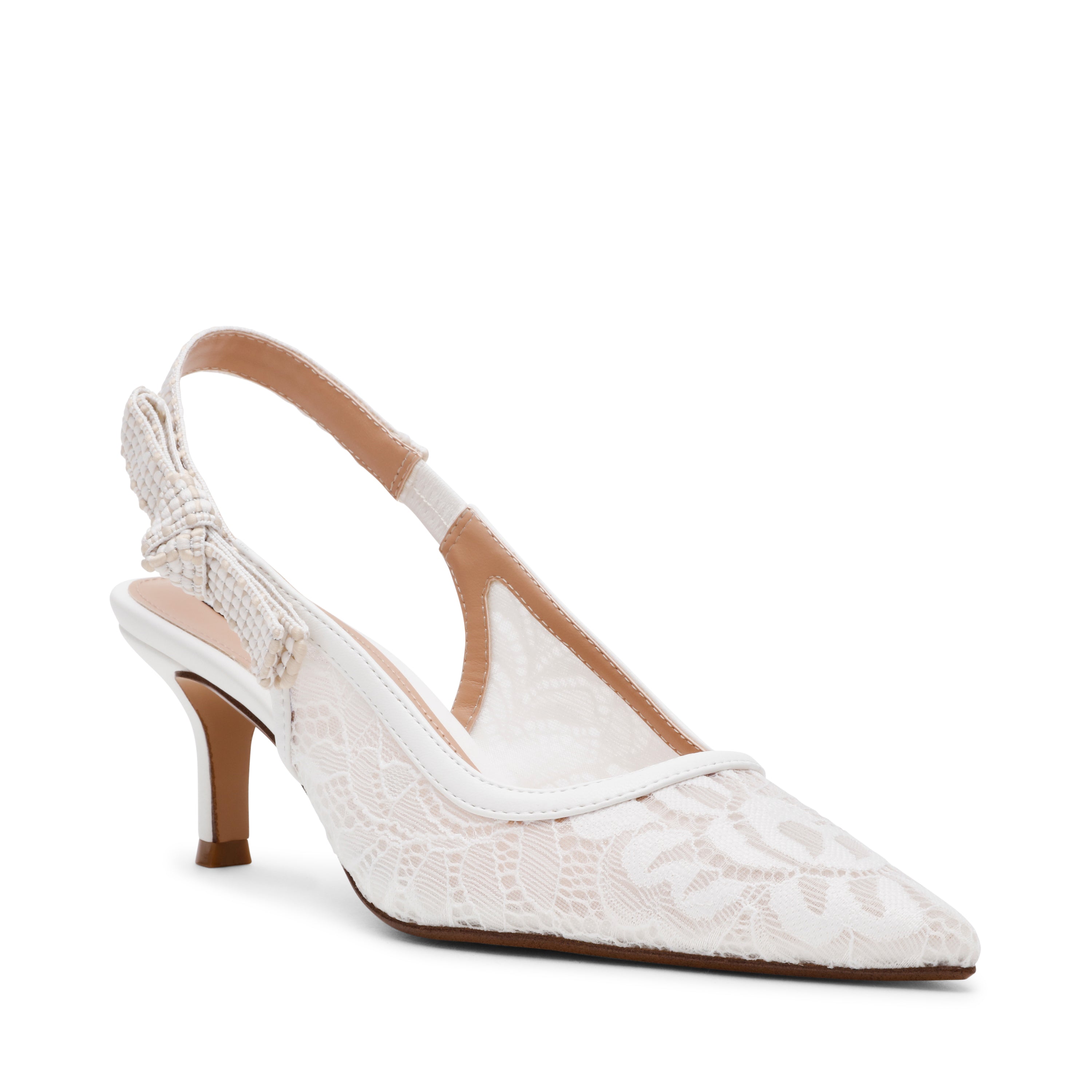 Steve Madden Ensemble escarpin dentelle blanche 5,5 cm