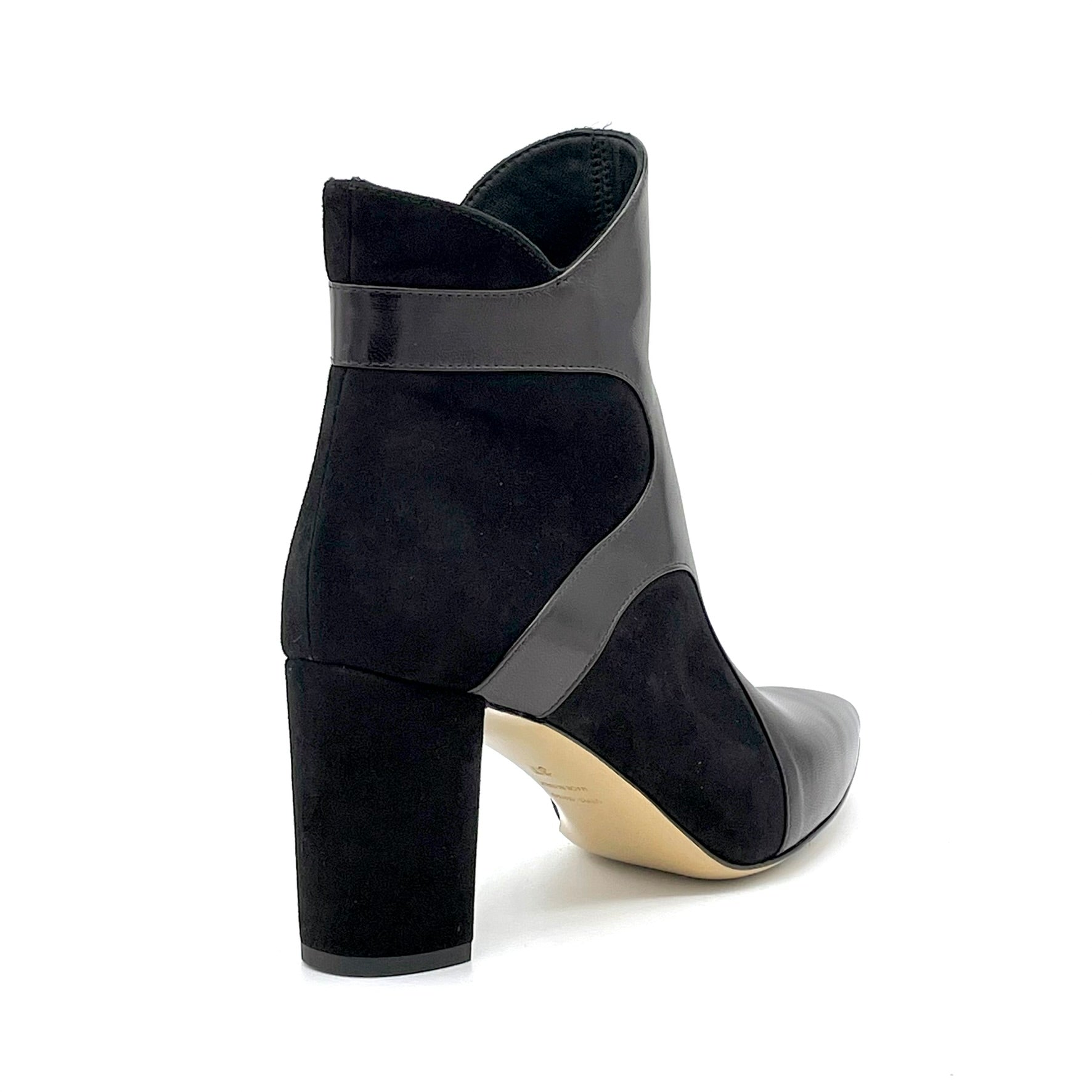 ELATA 55534 bottines cuir daim noir talon 7,5 cm