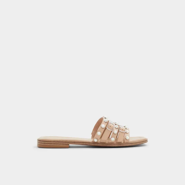 ALDO Pearlyne mules beiges à perles boucle