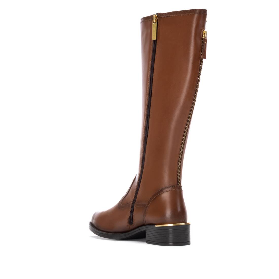 Carmela 16264201 bottes cuir camel talon bas