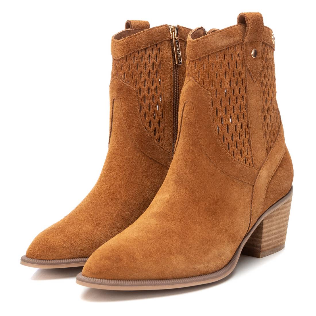 Carmela 16152101 bottines santiag cuir marron