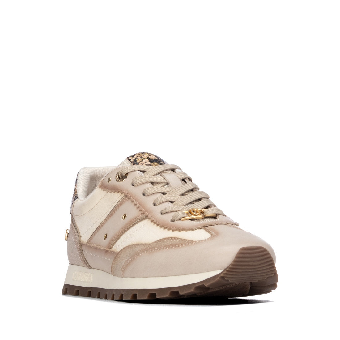 Carmela 16423801 sneakers cuir beige semelle crantée