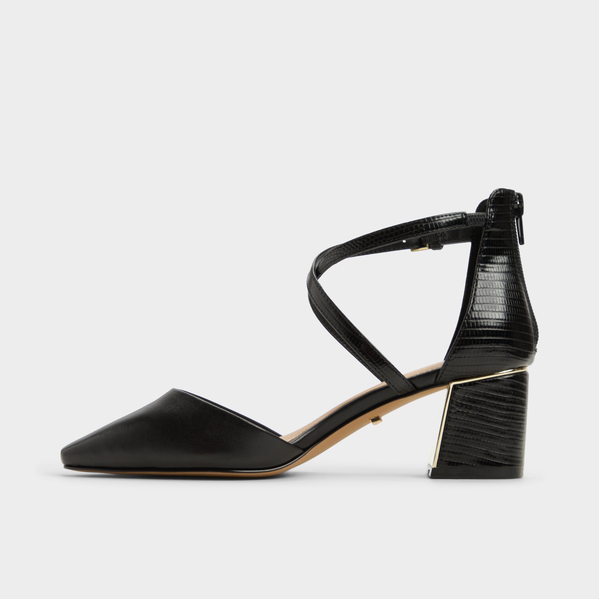 ALDO Grarwen sandales talon bloc noires métal