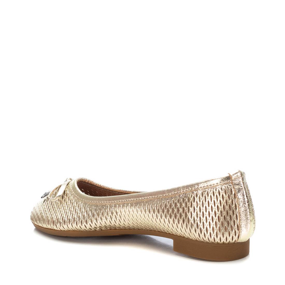 Carmela 16076107 ballerine dorée cuir plate nœud