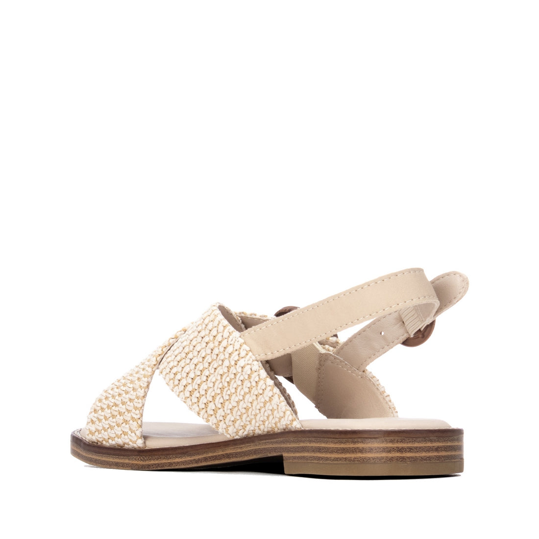 Carmela 16316001 sandales plates beige boucle