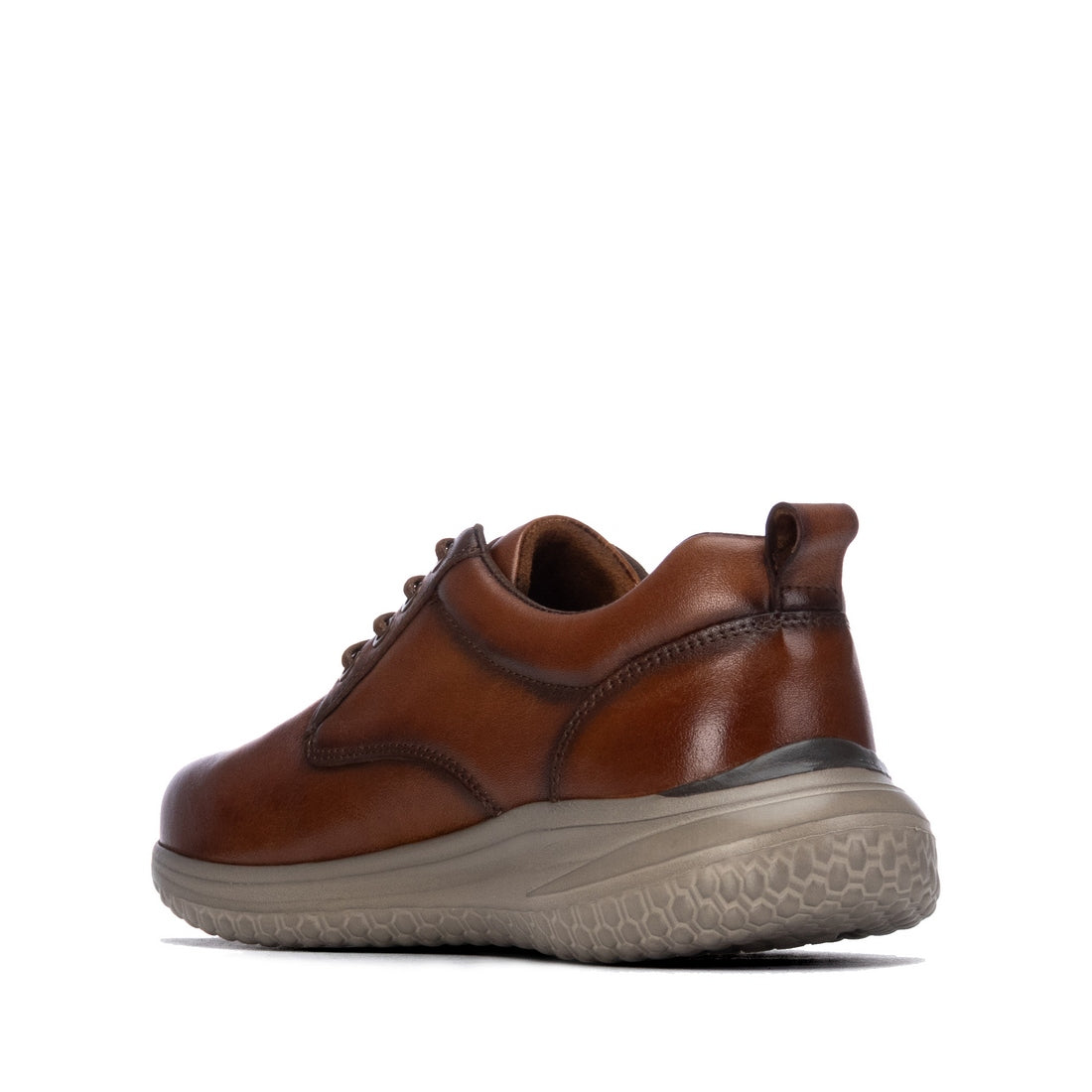 Carmela 16419501 derby homme cuir camel talon plat