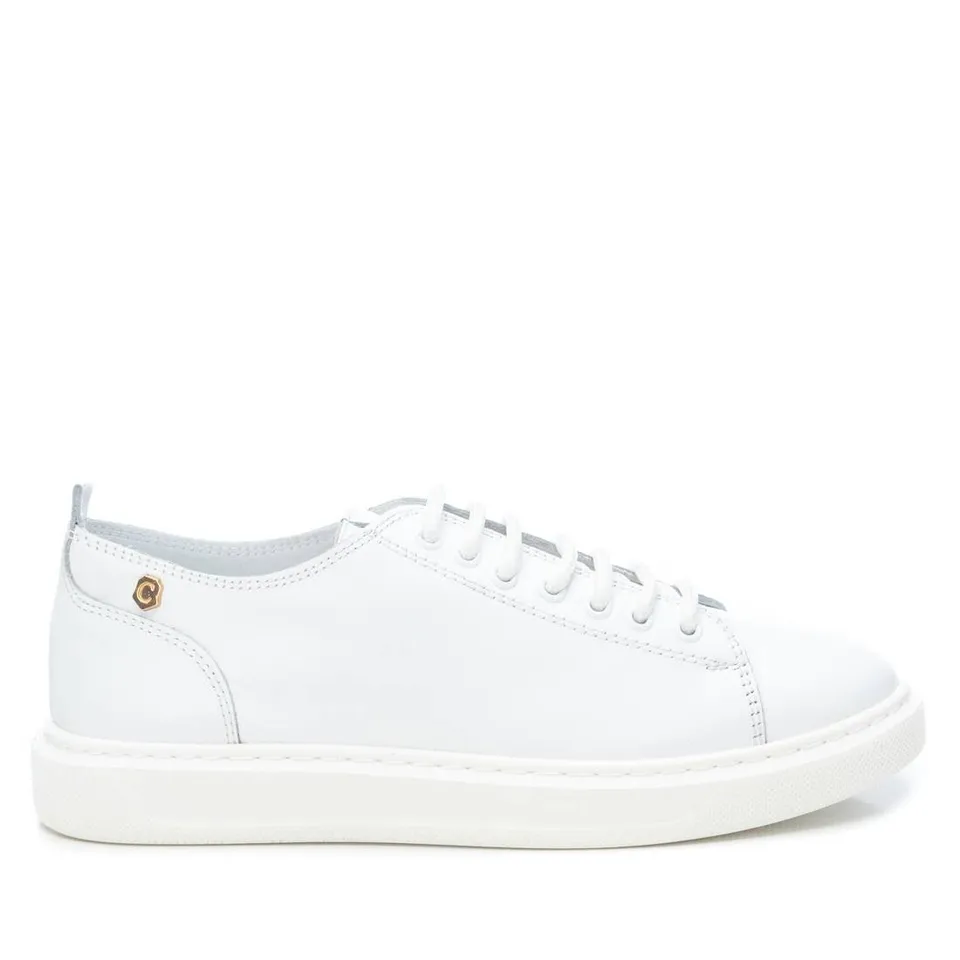 Carmela 16043613 baskets femme blanches cuir plat