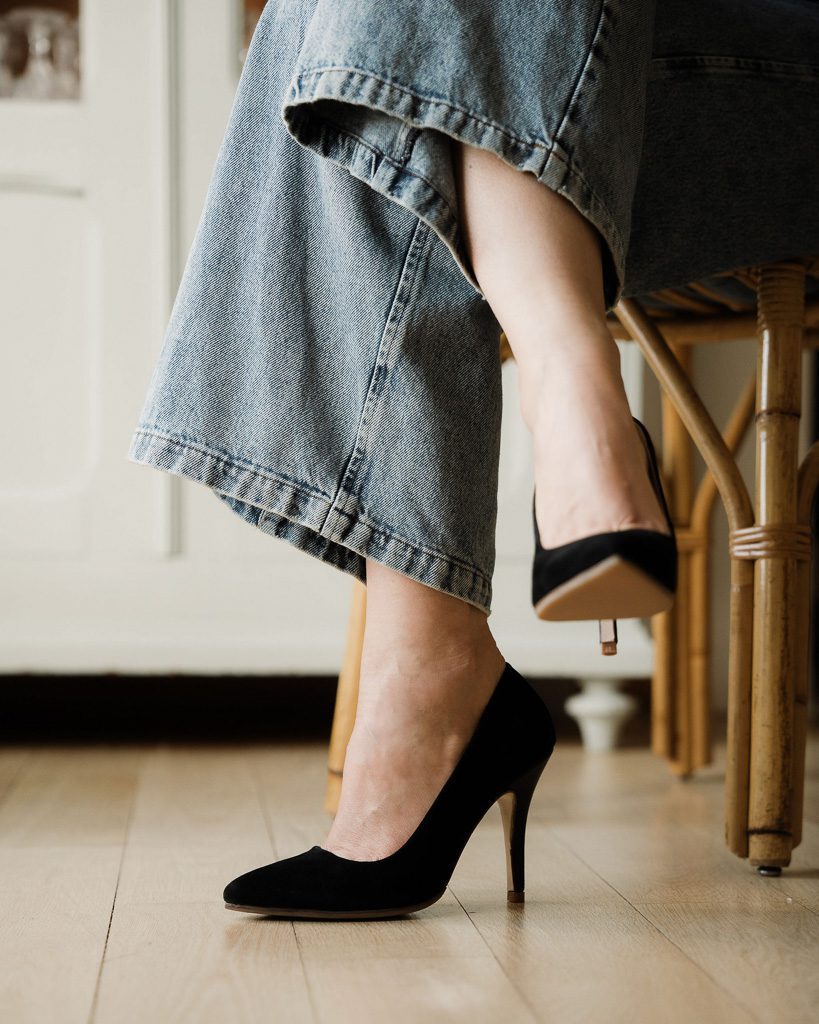 Dessine Moi Un Soulier escarpin bout pointu noir cuir véritable