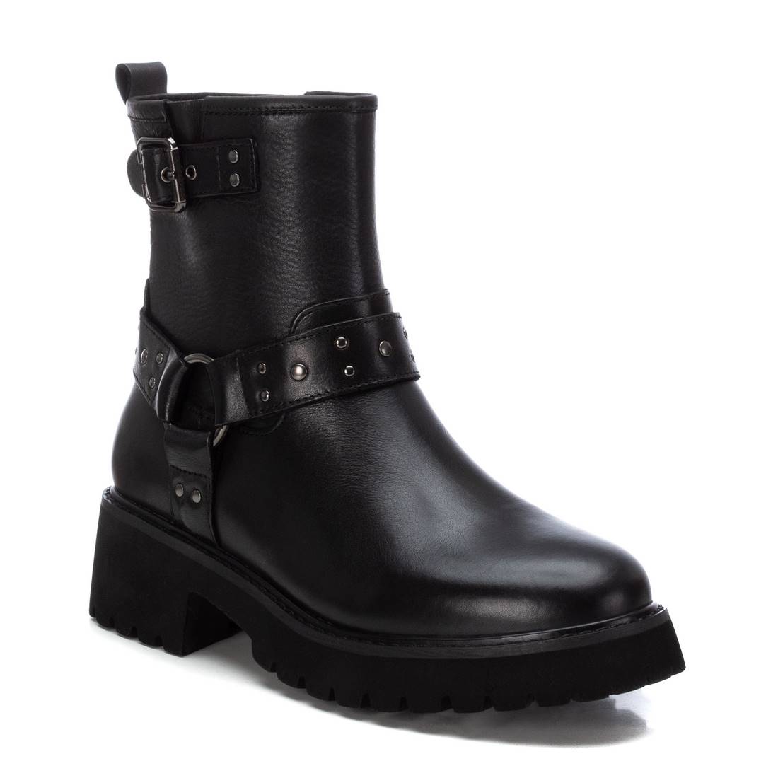 Carmela 16190901 Bottine cuir noir motard
