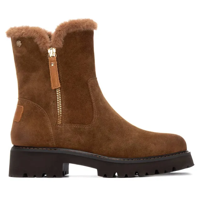 Carmela 16271802 bottines femme camel fourrées plates