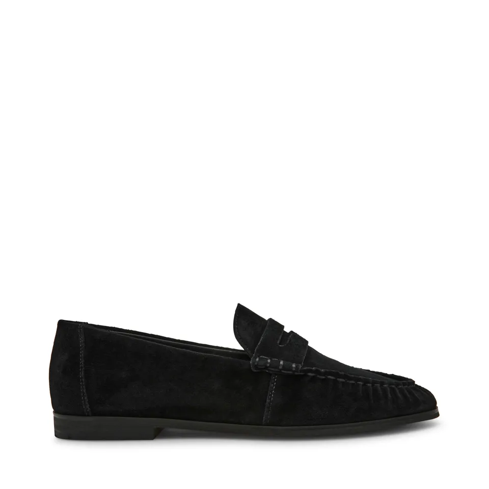 Steve Madden Muse mocassin daim noir plat 2 cm
