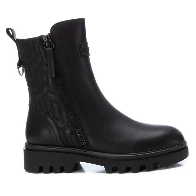 Carmela 16028001 bottine femme cuir noir matelassée