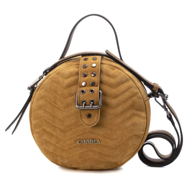 Carmela 18601204 sac bandoulière femme cuir jaune rond