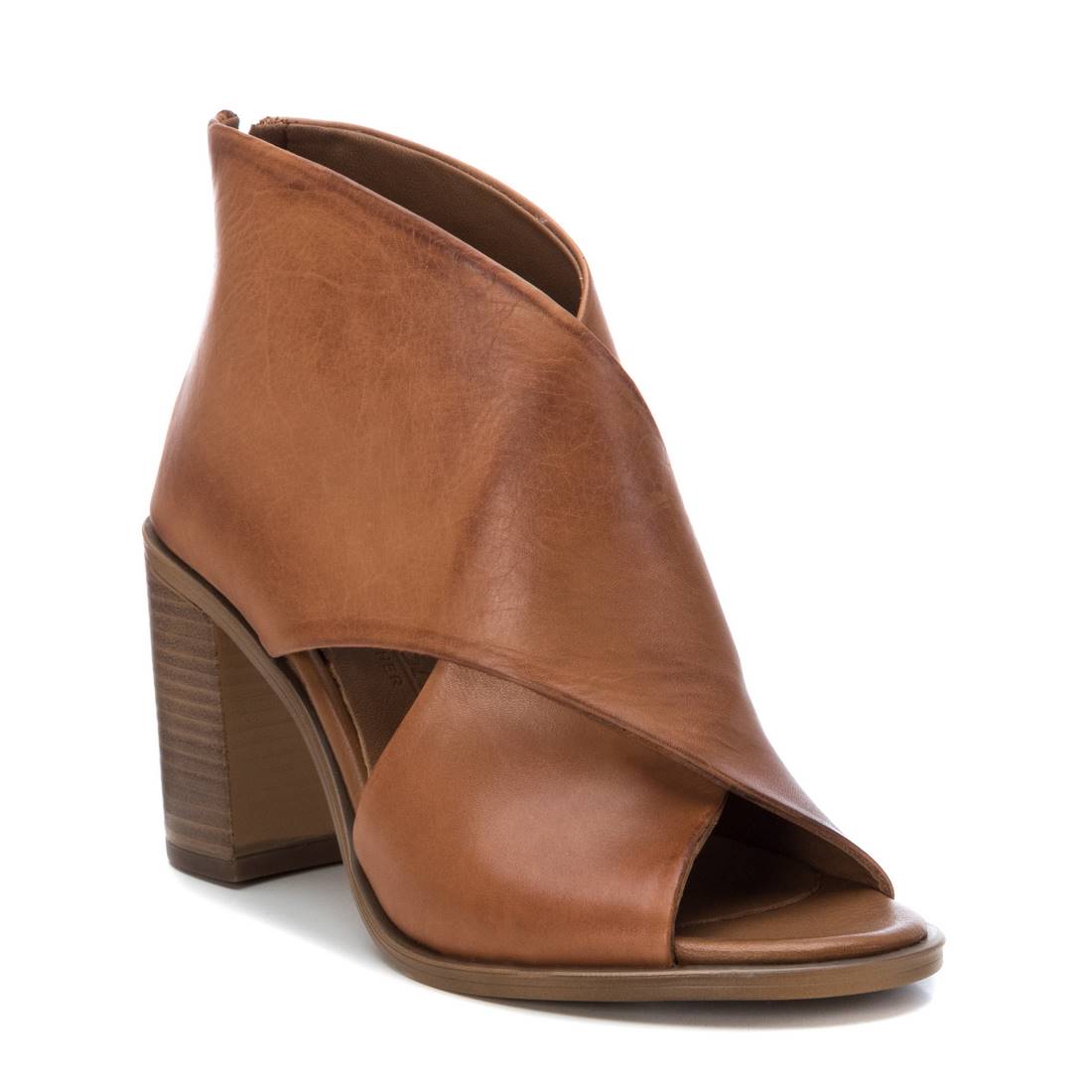 Carmela 16077001 sandale bottine femme marron cuir talon 8 cm