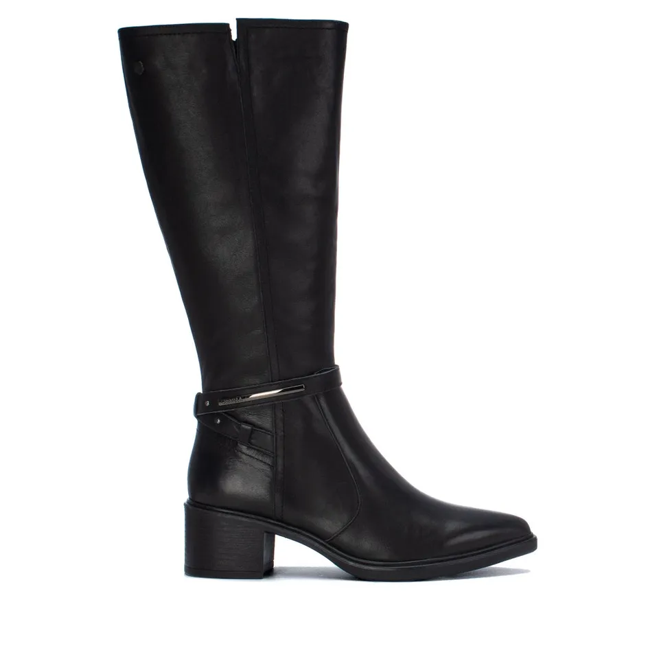 Carmela 16437601 bottes cuir noir talon moyen