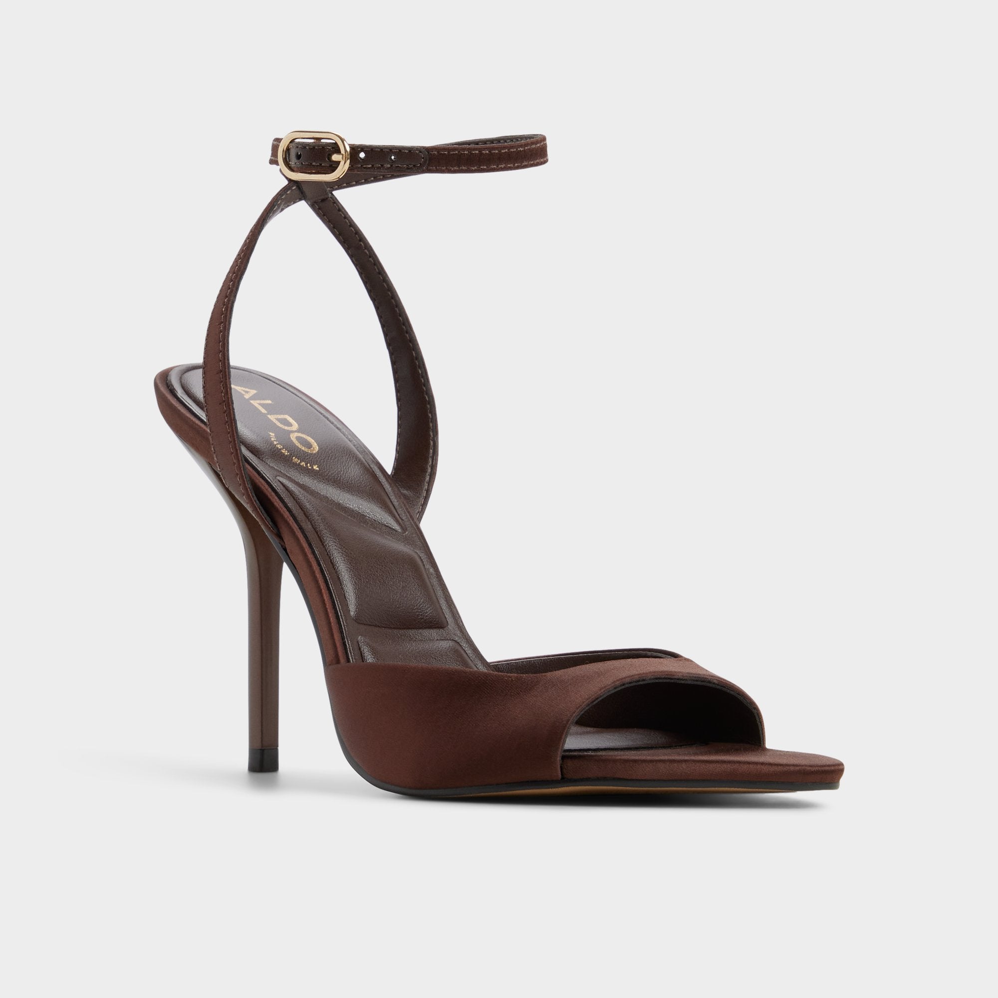 ALDO Forevermore sandales à talon marron satin