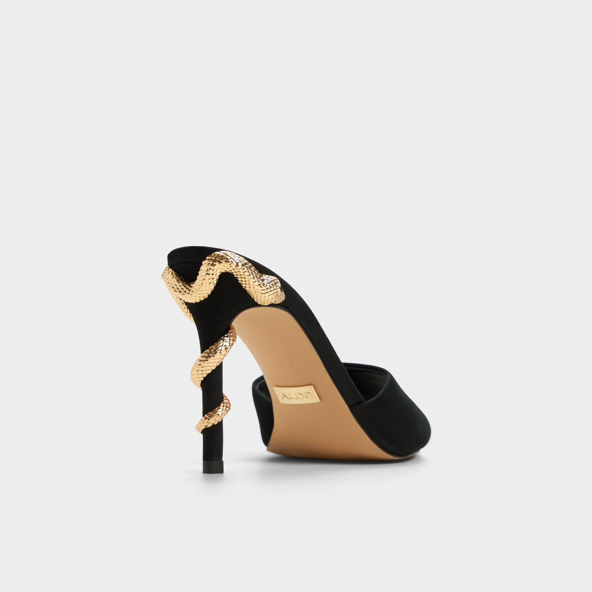 ALDO Seashella escarpins noir suède serpent