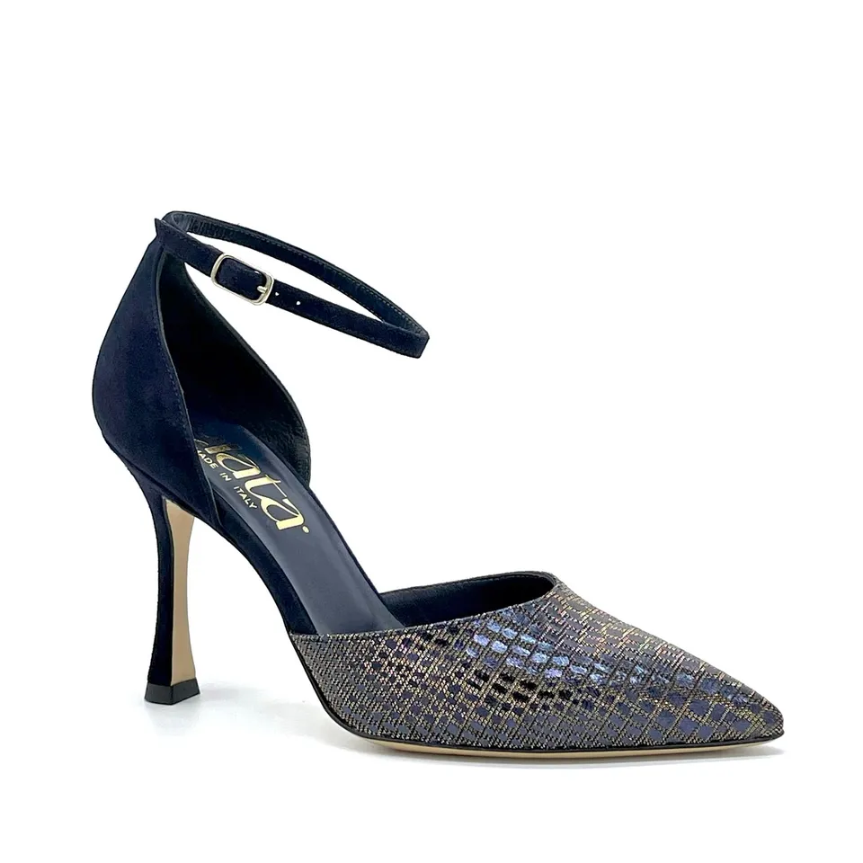 Elata 54501 escarpin D’Orsay bleu talon 9,5 cm
