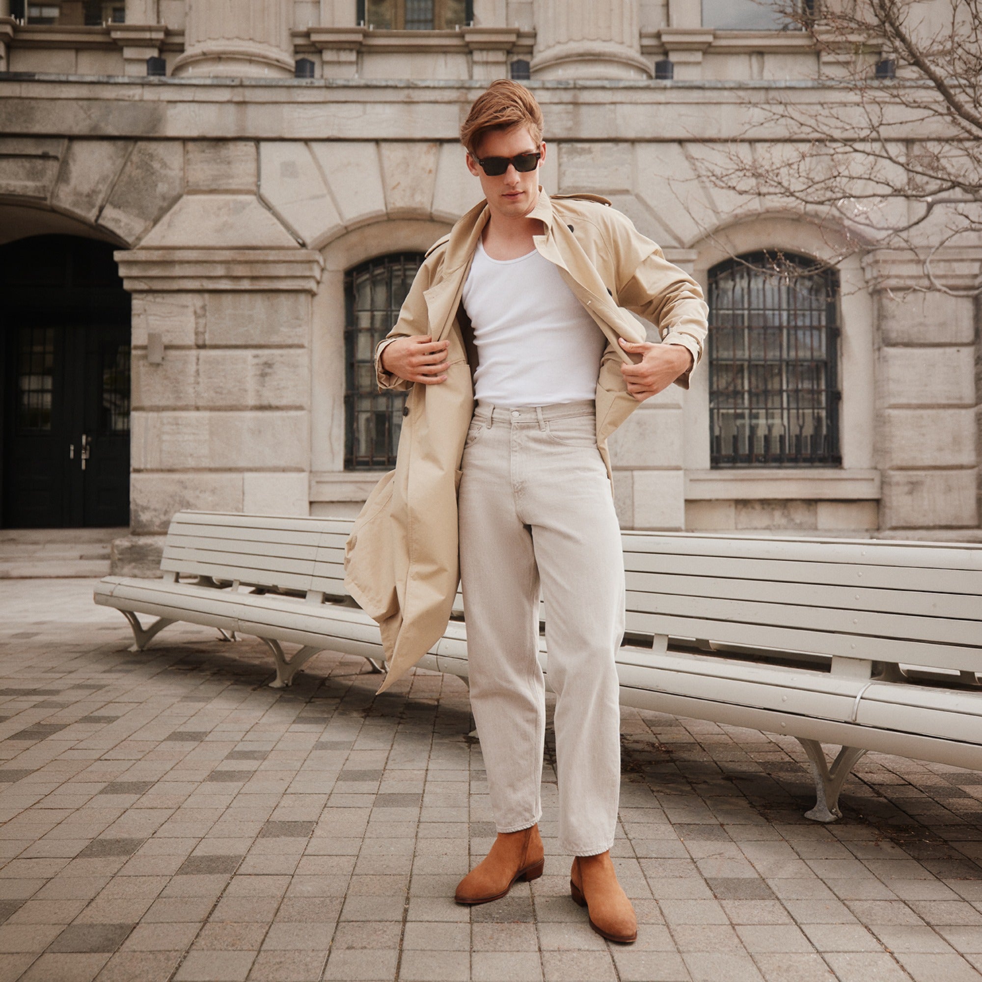 Aldo Amur bottines homme daim sable