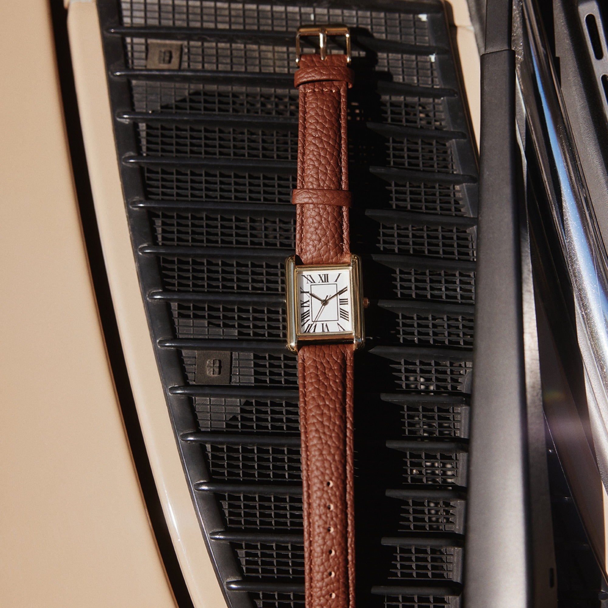 ALDO Robertt montre cuir marron homme