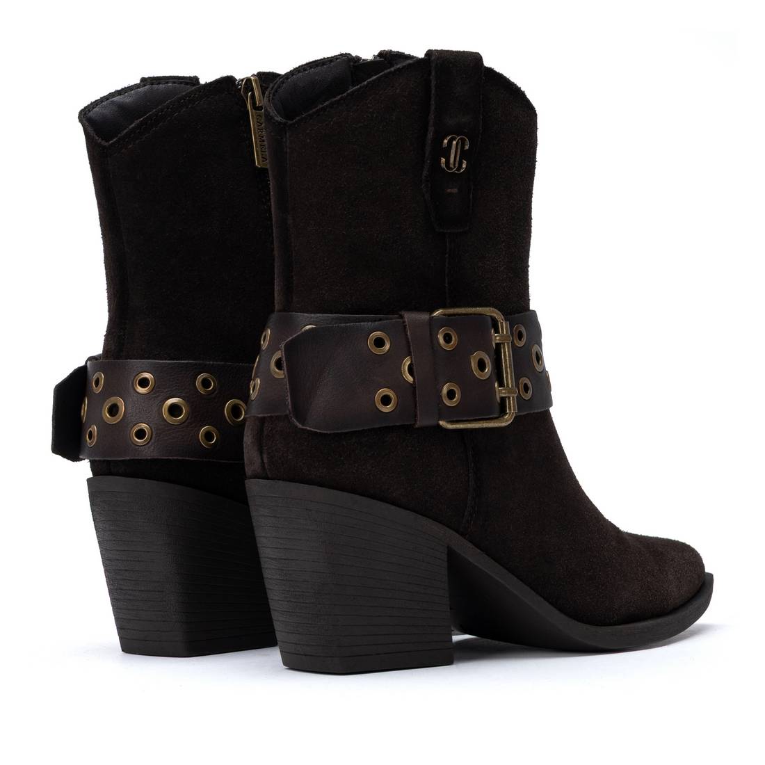 Carmela 16413201 bottine femme cuir marron talon moyen