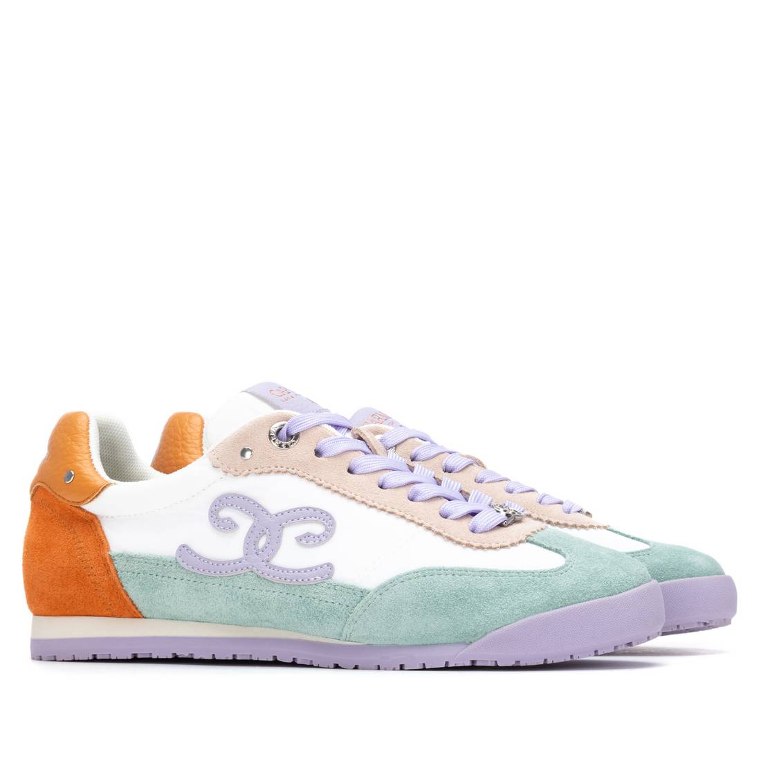 Carmela 16311908 sneaker cuir kaki lacet semelle plate