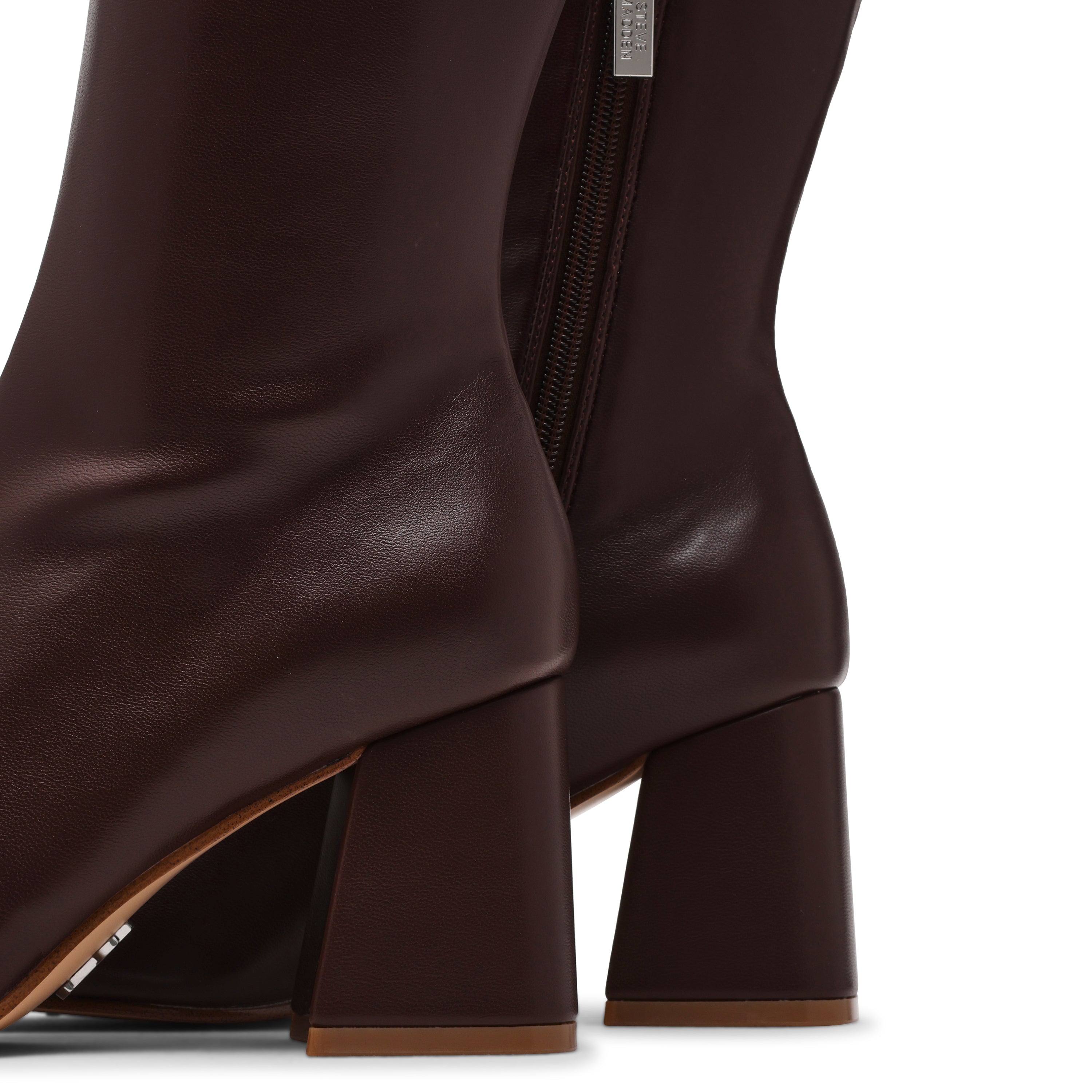 Steve Madden Hauler bottes marron café talon 7 cm