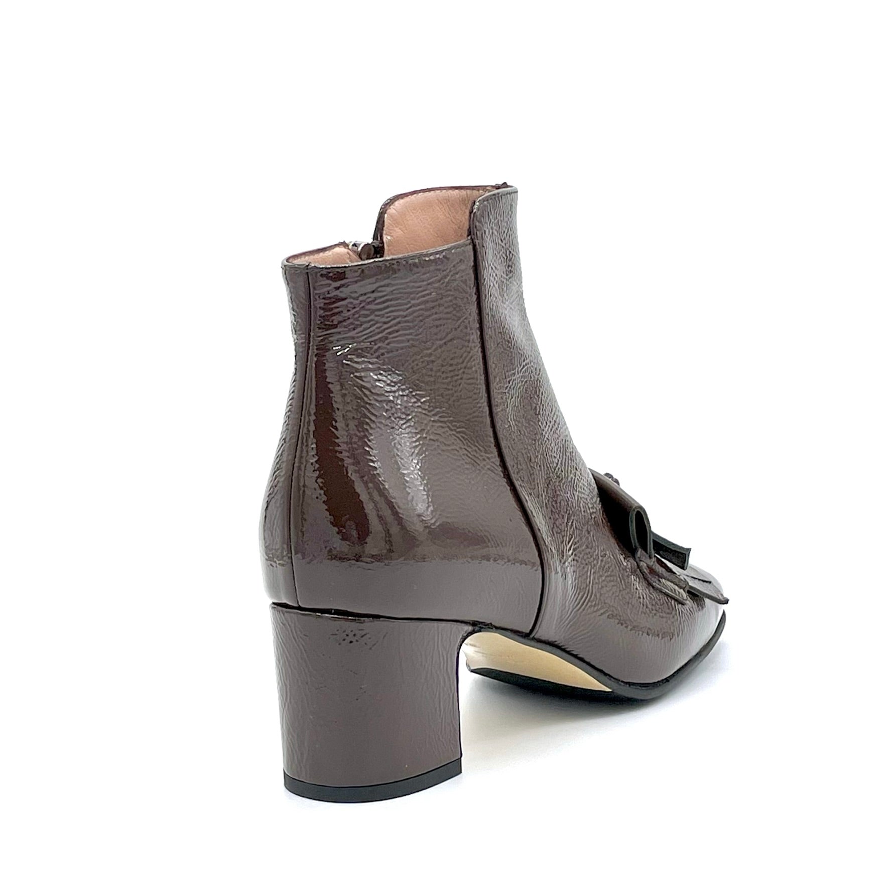 Elata 74712 bottine vernis marron talon 5,5 cm