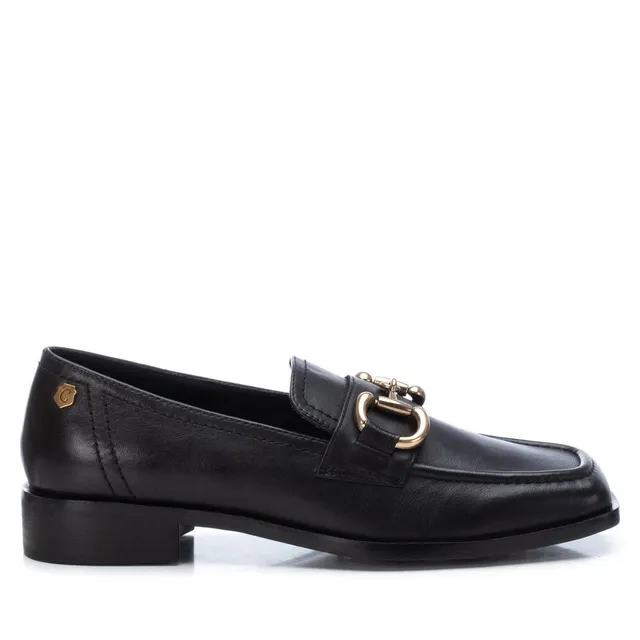 Carmela 16123402 mocassins cuir noir bout carré
