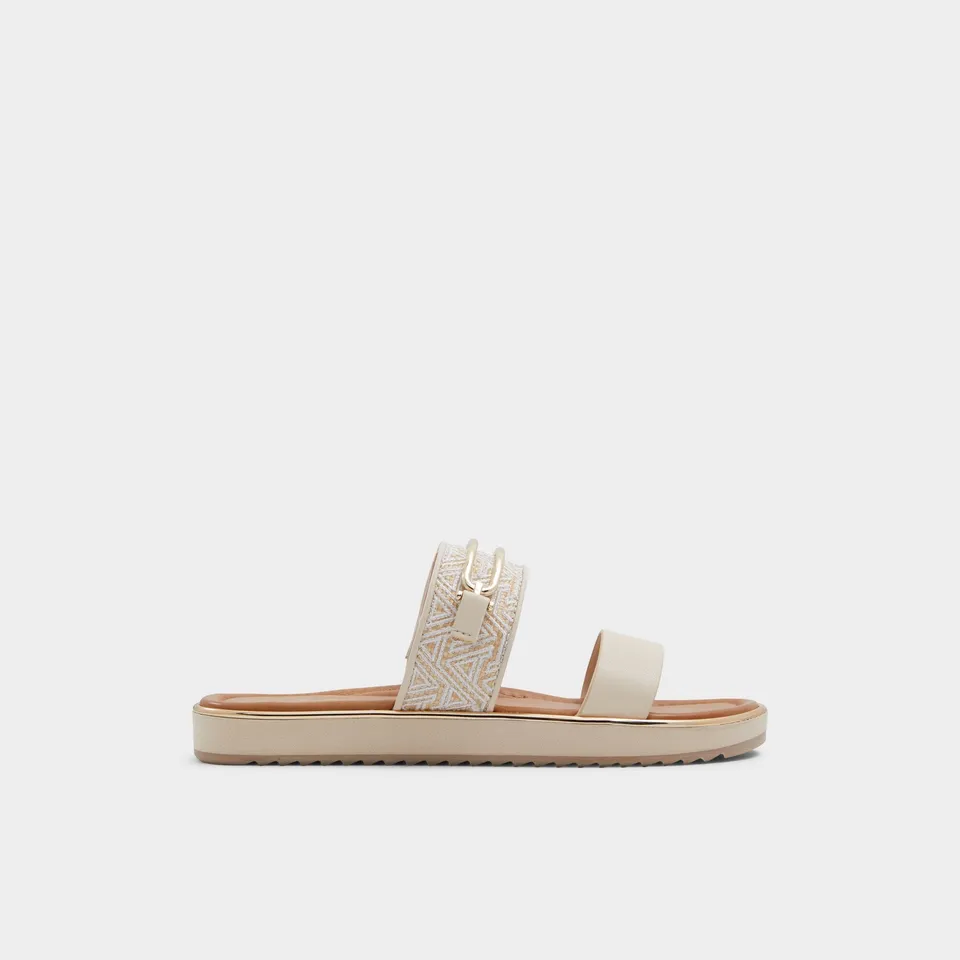 ALDO Lagoon sandales plates beige brodé