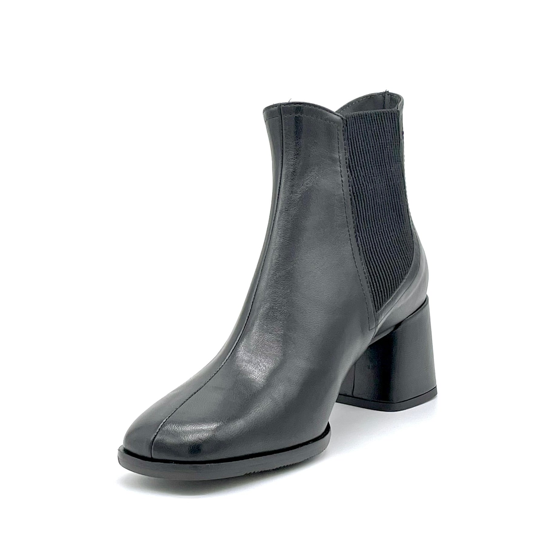 Elata 55543 bottine cuir noir talon 5,5 cm