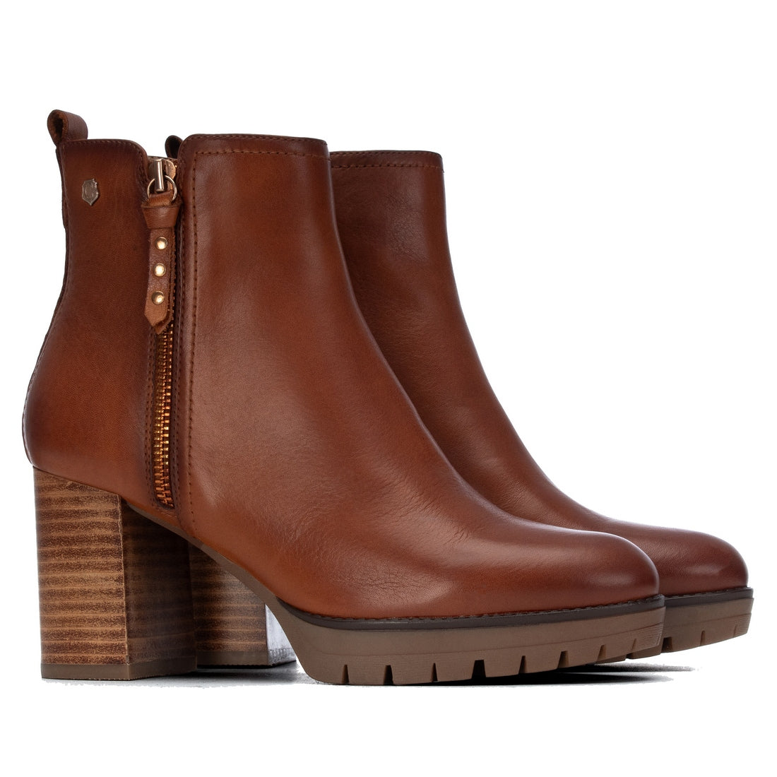 Carmela 16428302 bottine femme camel cuir talon