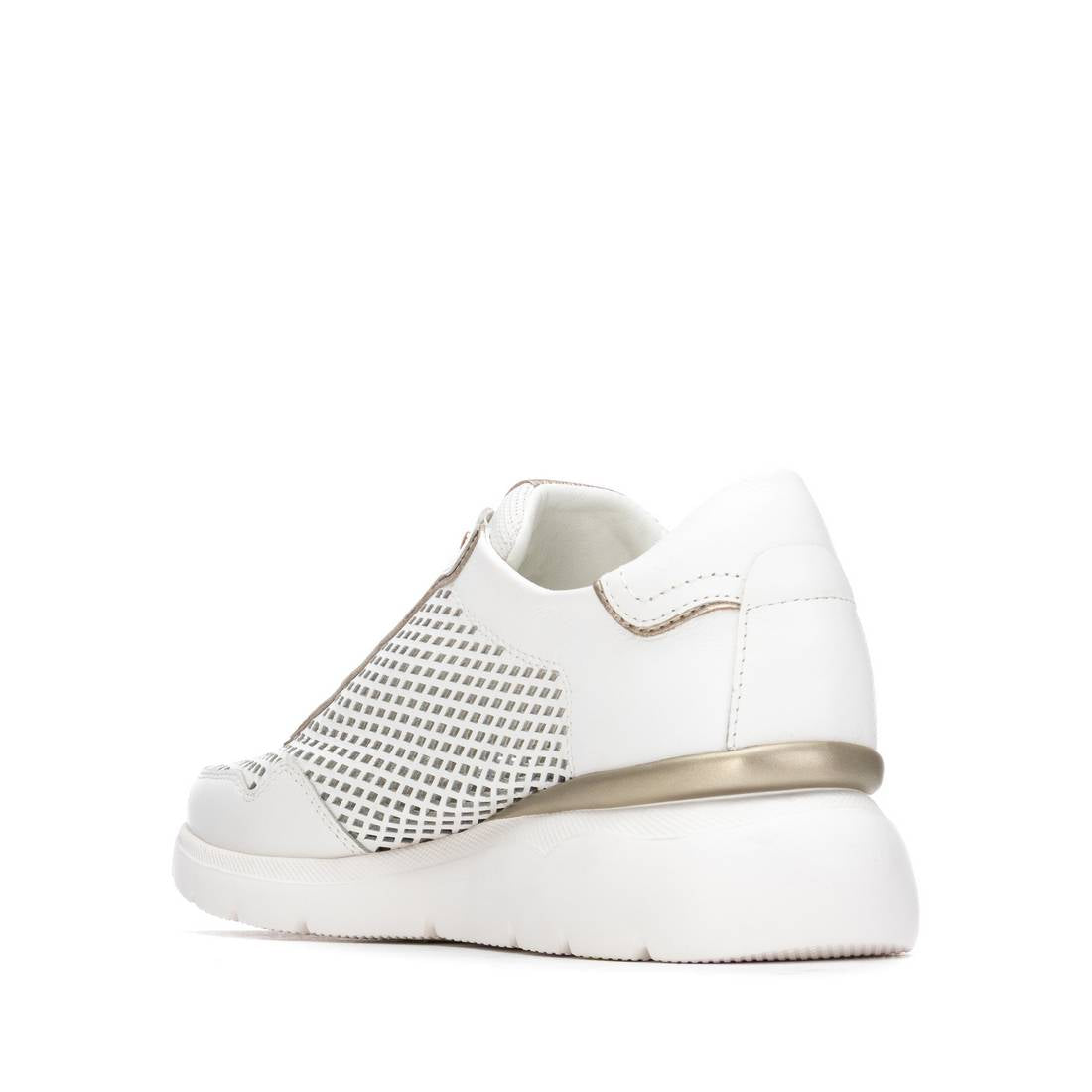 Carmela 16321104 sneaker cuir blanc ajouré