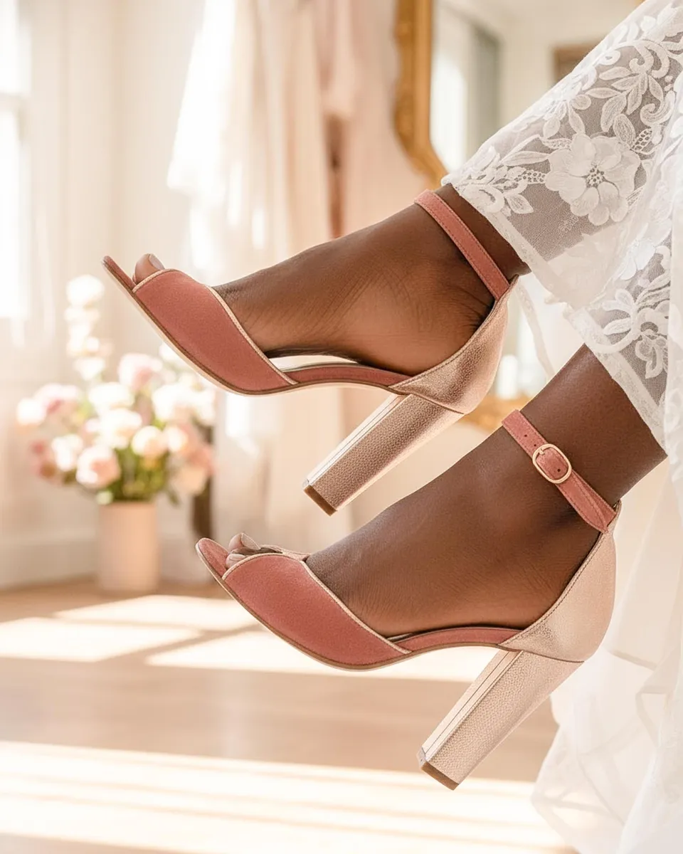 Dessine Moi Un Soulier Charlotte sandales velours rose thé