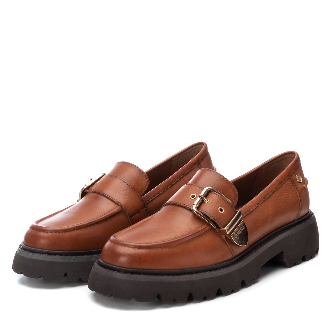 Carmela 16190702 mocassins cuir marron semelle épaisse