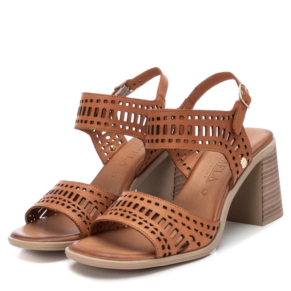 Carmela 16079201 sandale cuir marron talon 8 cm