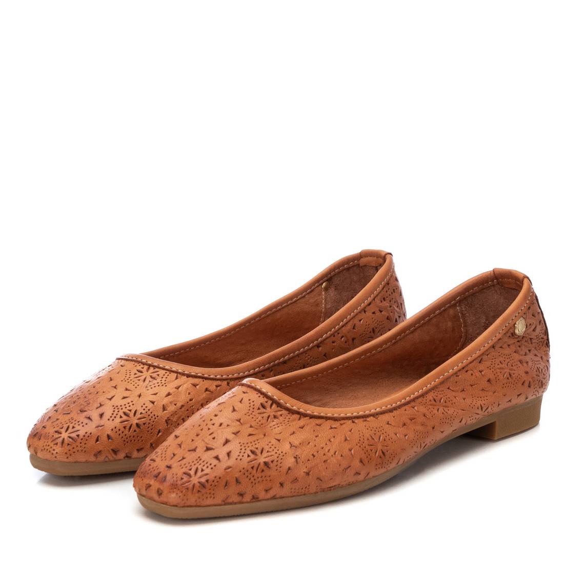 Carmela 16158204 ballerine cuir marron ajourée