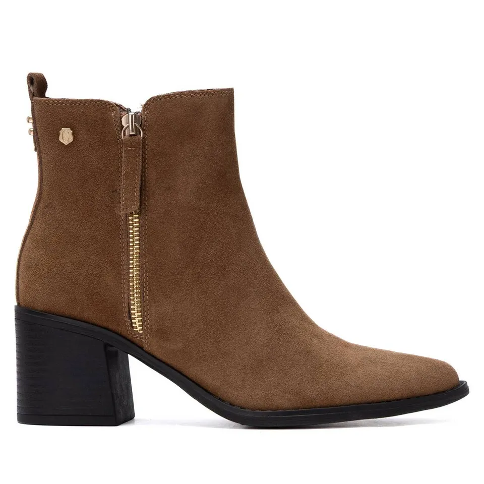 Carmela 16425704 bottines à talon camel cuir