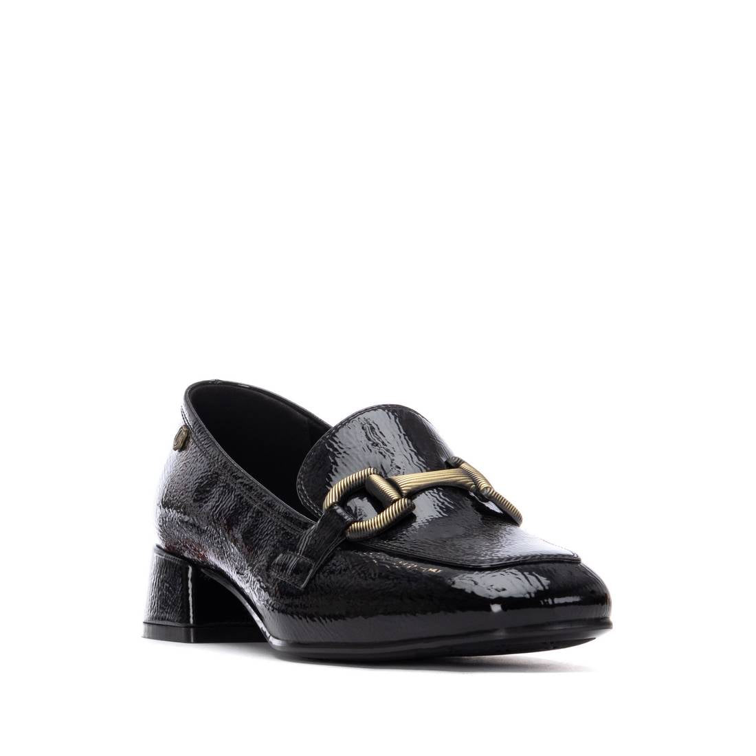 Carmela 16253901 mocassins femme noir synthétique talon bas