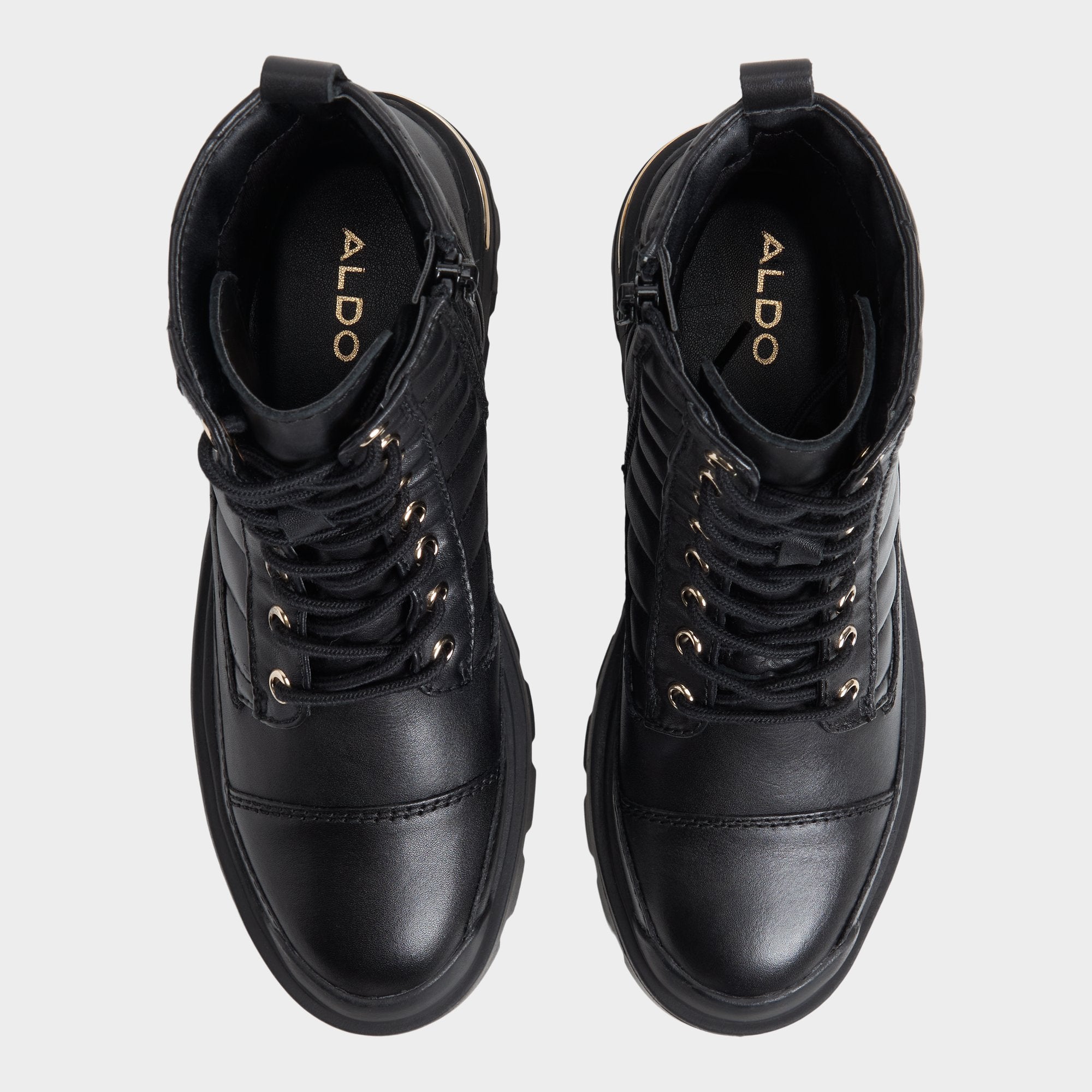 ALDO Quilt bottines combat matelassées noires pointure 38