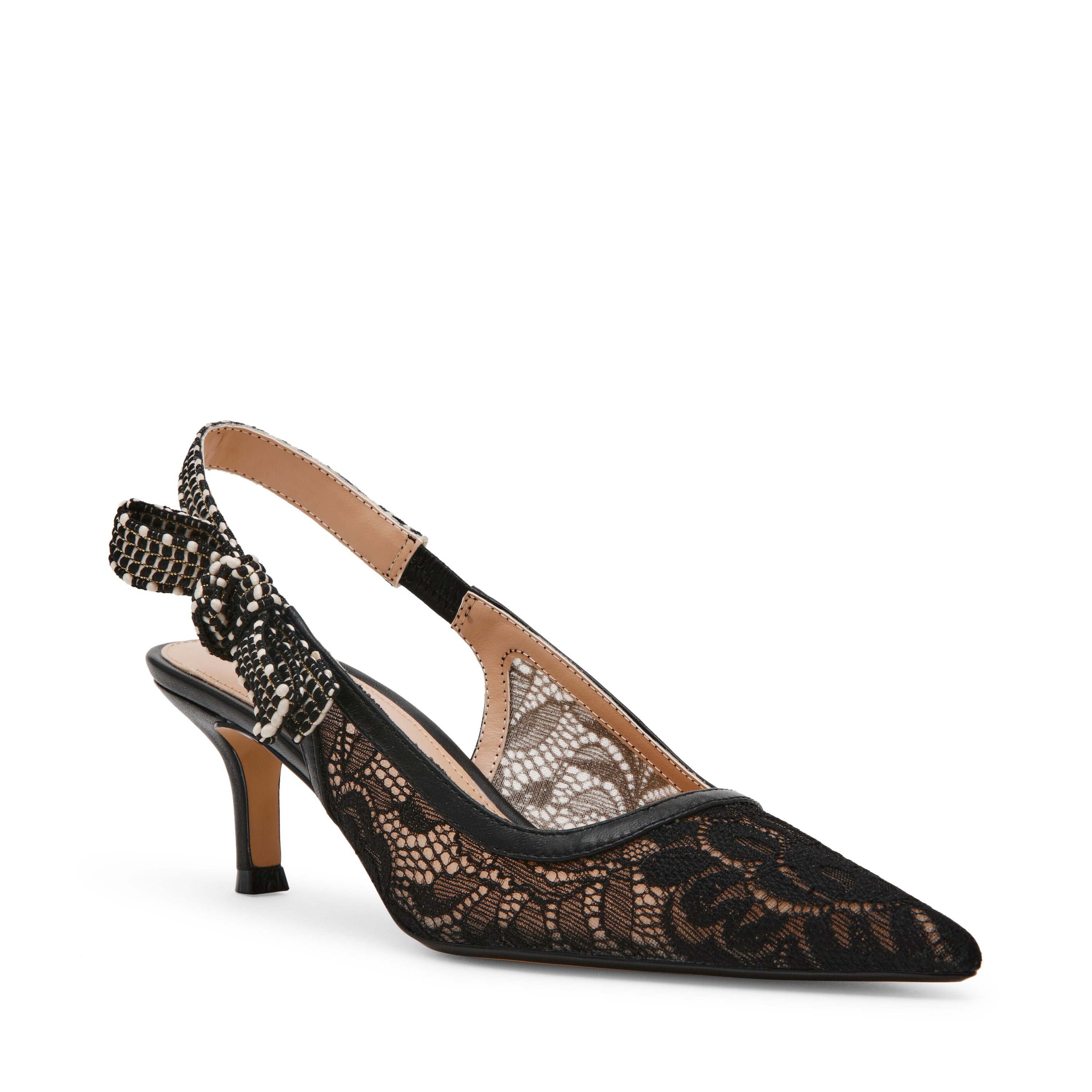 Steve Madden Ensemble escarpin dentelle noire petit talon