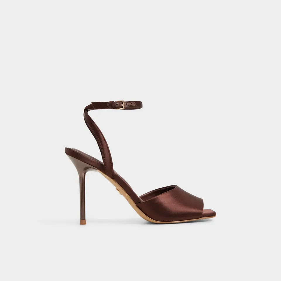 Aldo Kaiasien sandales satin chocolat talon fin