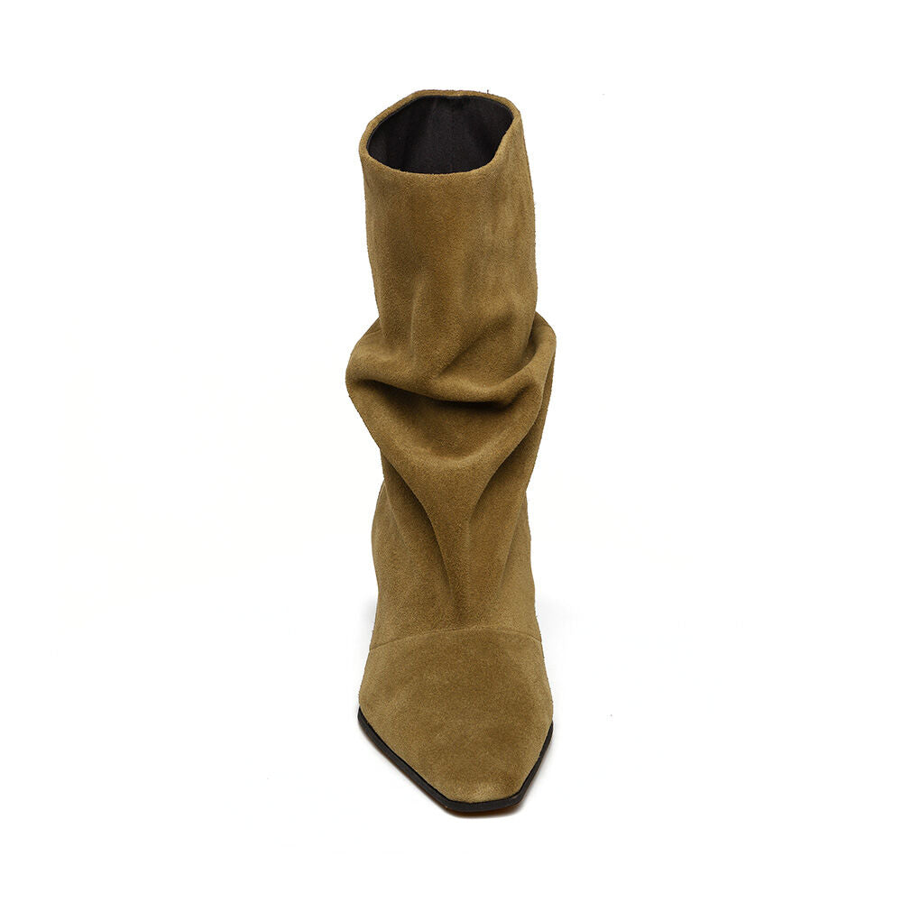 Steve Madden Vexa bottine suède kaki talon 3 cm