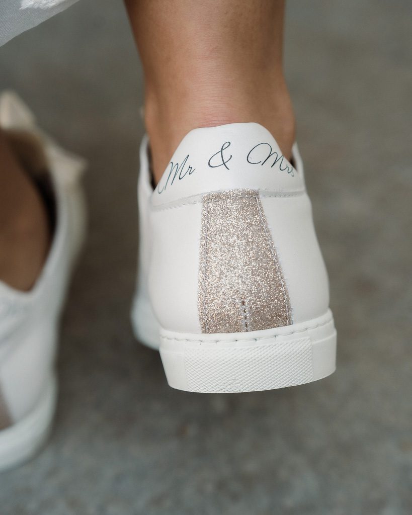 Dessine Moi Un Soulier basket mariage personnalisée lacets cuir
