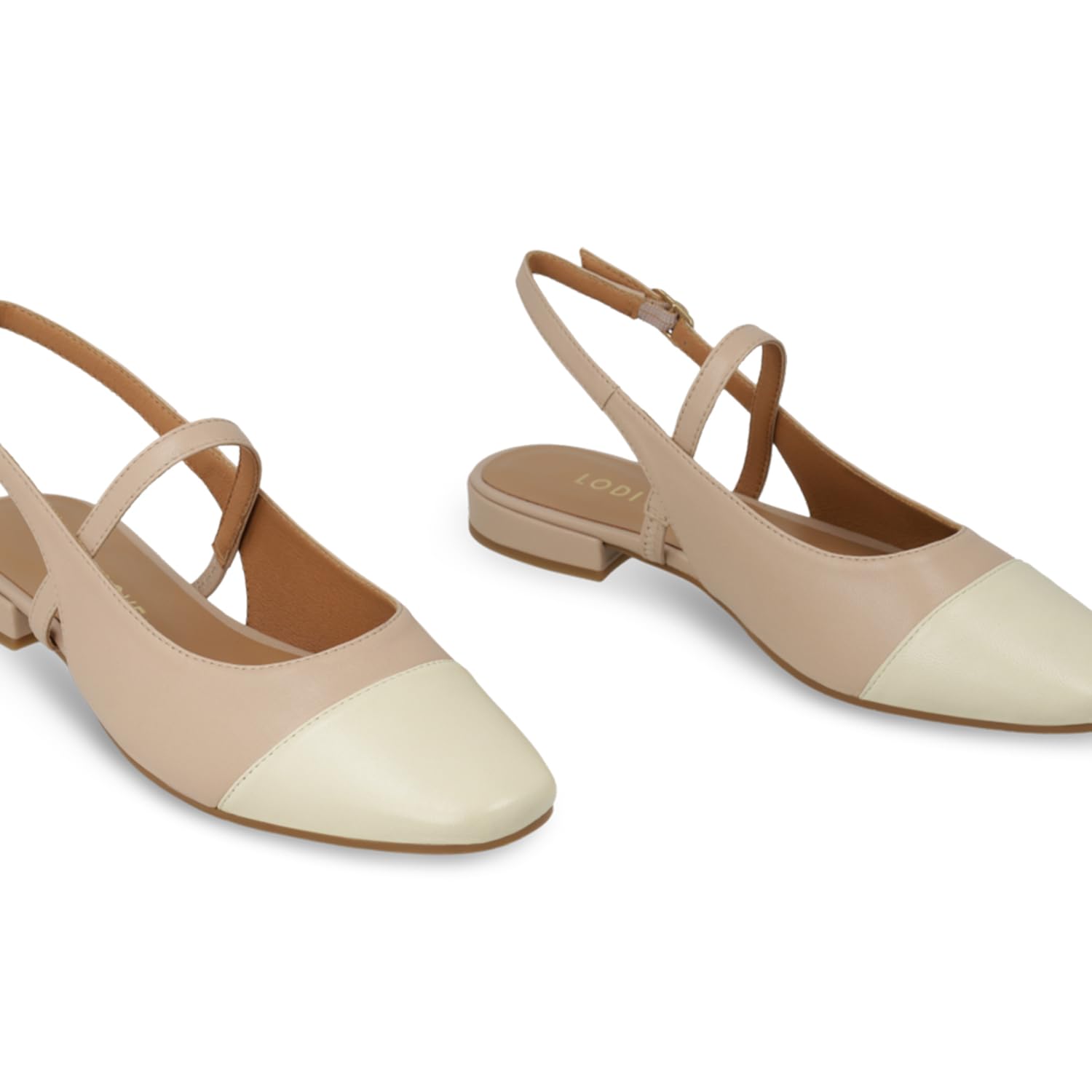 LODI AMB5327 ballerines cuir nude femme
