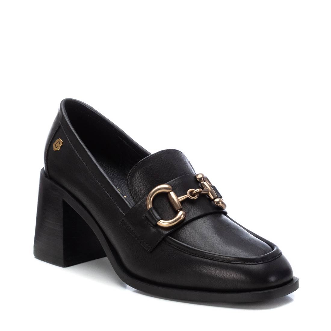 Carmela 16112701 mocassins femme noir cuir talon 7cm