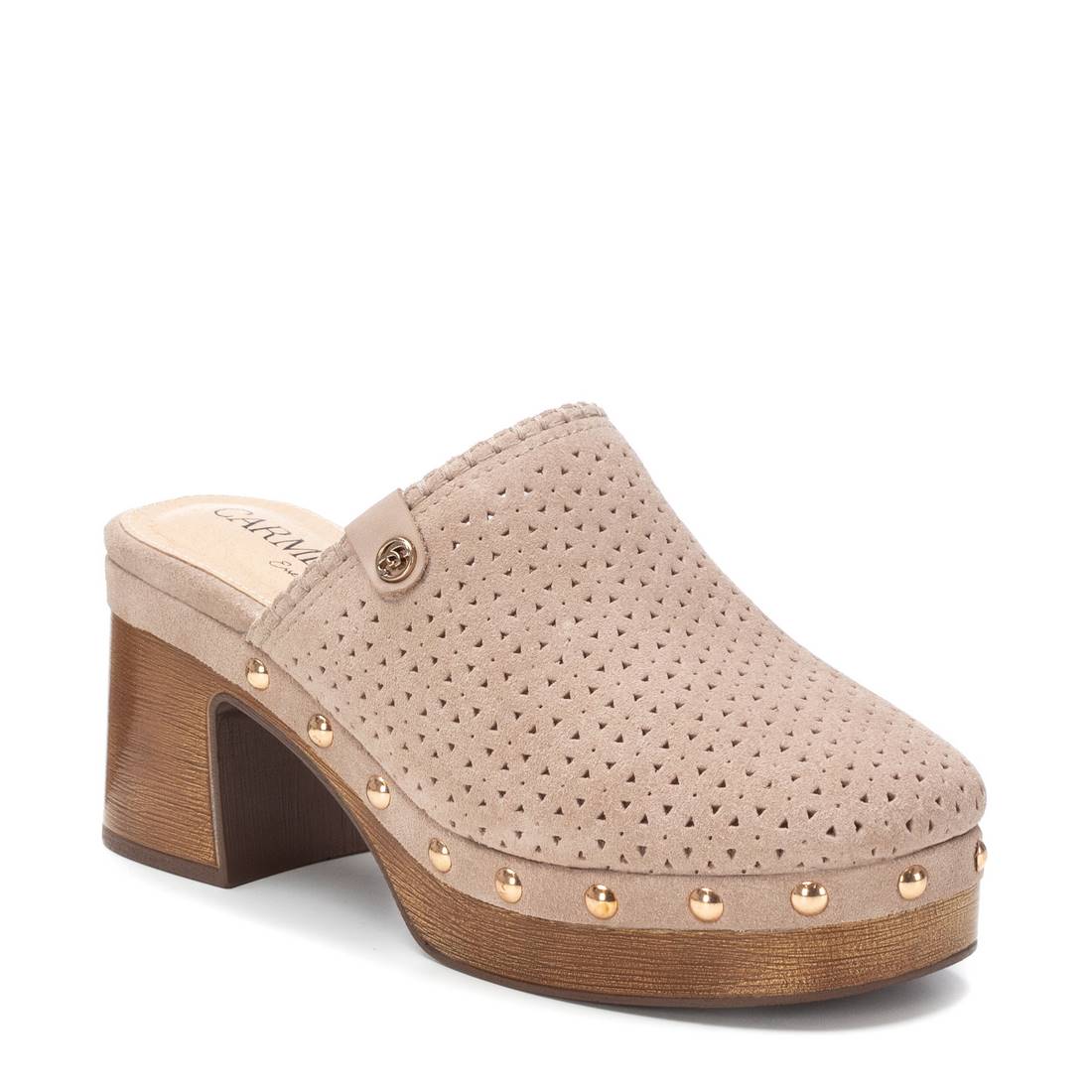 Carmela 16222006 sabot cuir camel talon 7 cm