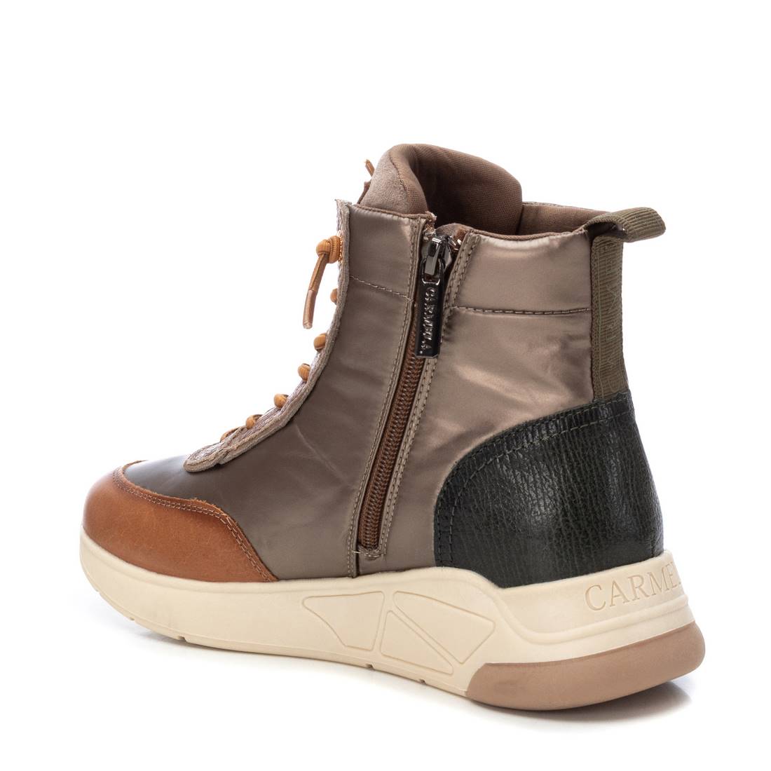 Carmela 16105704 baskets montantes cuir zip marron