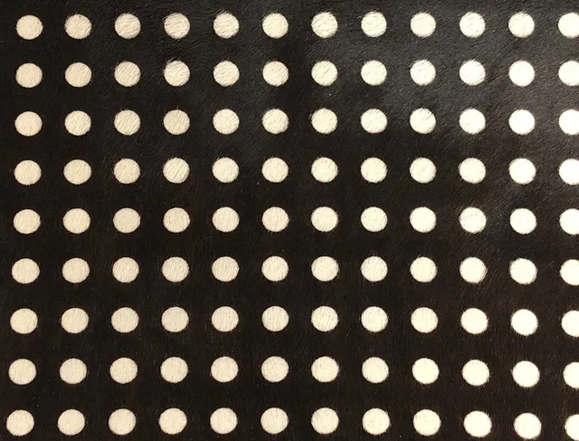 Dessine Moi Un Soulier Poil noir pois blancs échantillon cuir
