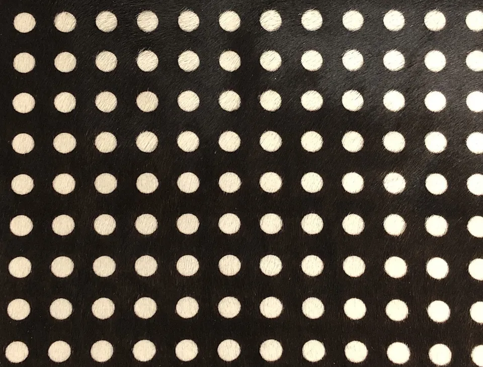 Dessine Moi Un Soulier Poil noir pois blancs échantillon cuir